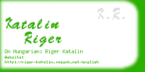 katalin riger business card